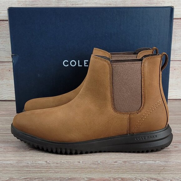 NEW Cole Haan Grand Chelsea Boots Men Size 11.5 Nubuck Dress Casual Chukka Shoes - Picture 4 of 10